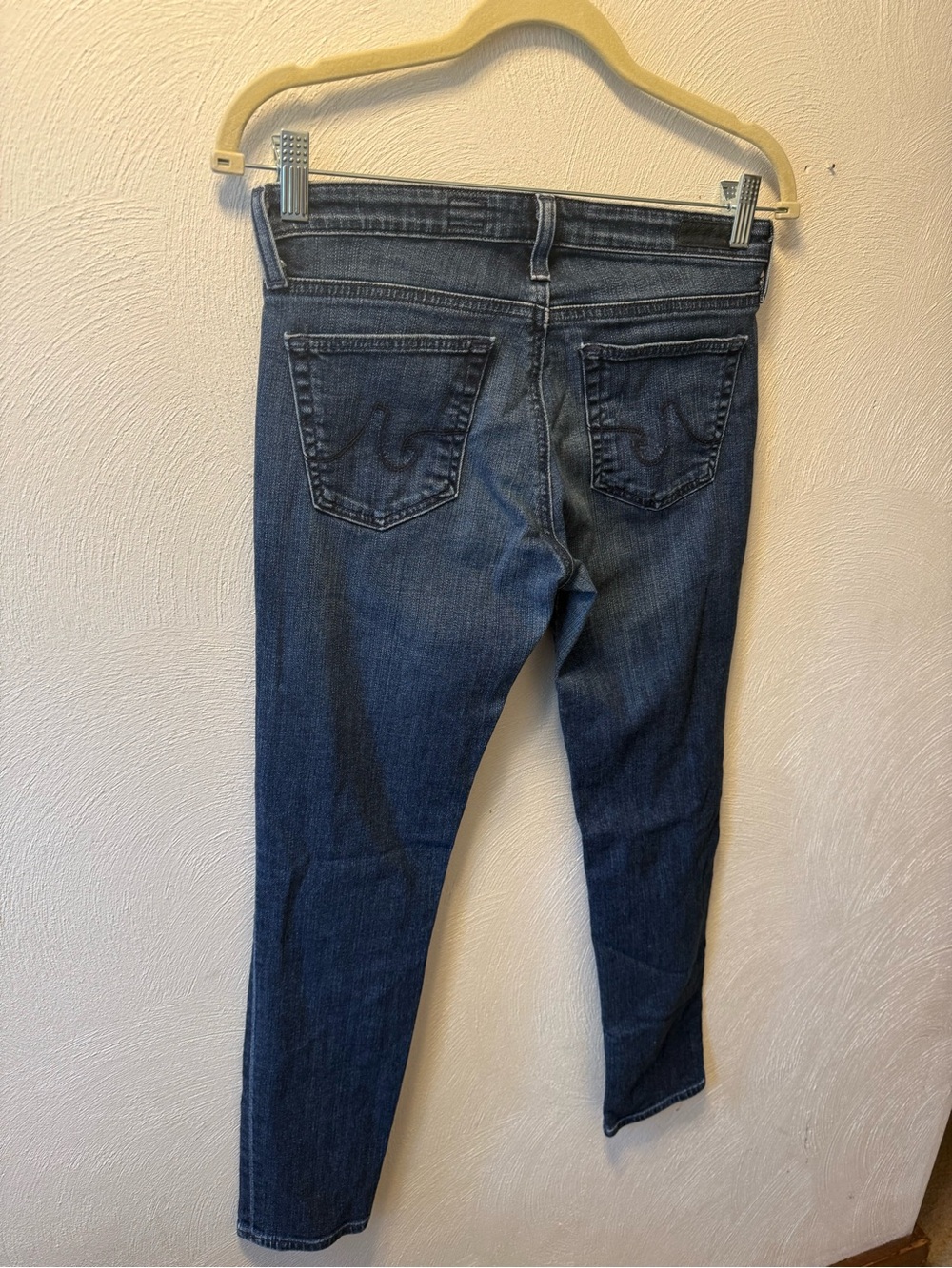 AG Adriano Goldschmied Stevie Ankle Straight Leg Jeans Dark Wash Low Rise 28R - Picture 3 of 6